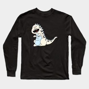 White Godzilla Long Sleeve T-Shirt